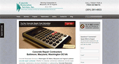 Desktop Screenshot of concreterestoration.com