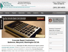 Tablet Screenshot of concreterestoration.com